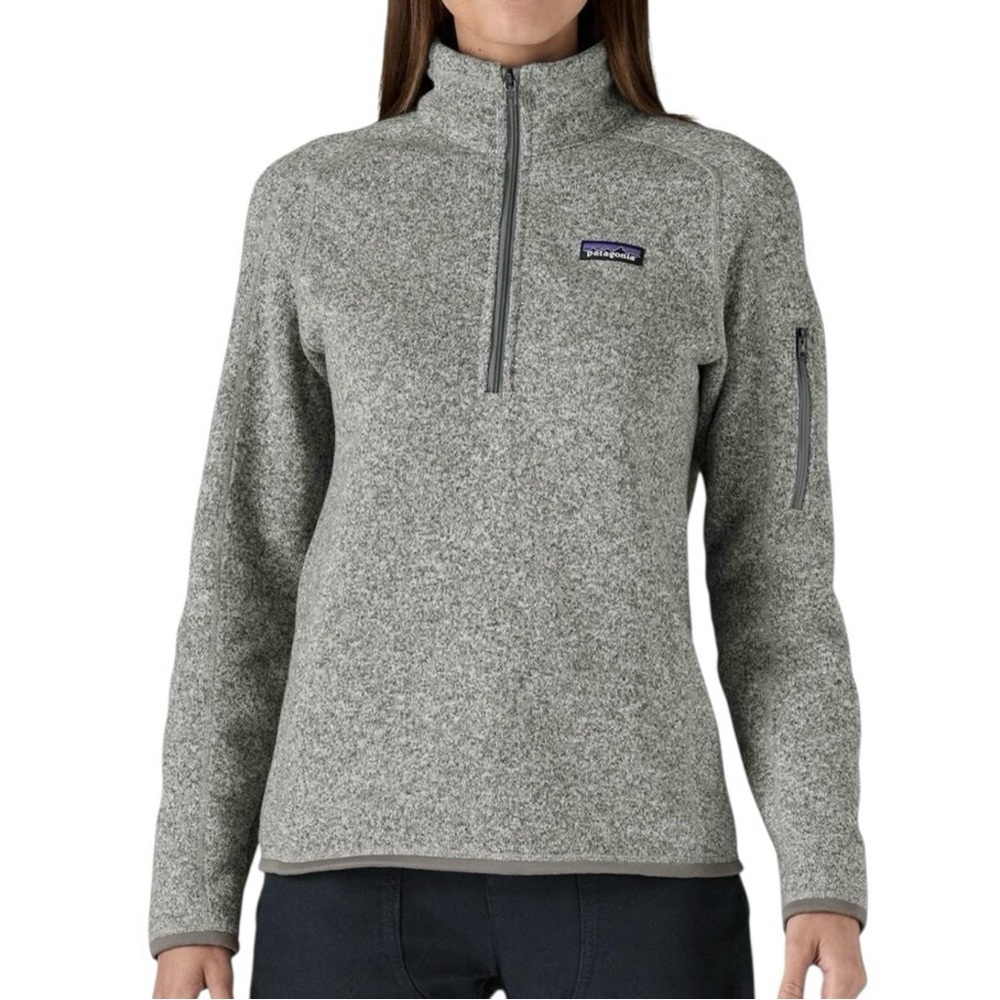 Patagonia Better Sweater 1/4 Zip Gray Fleece Pullover Womens M